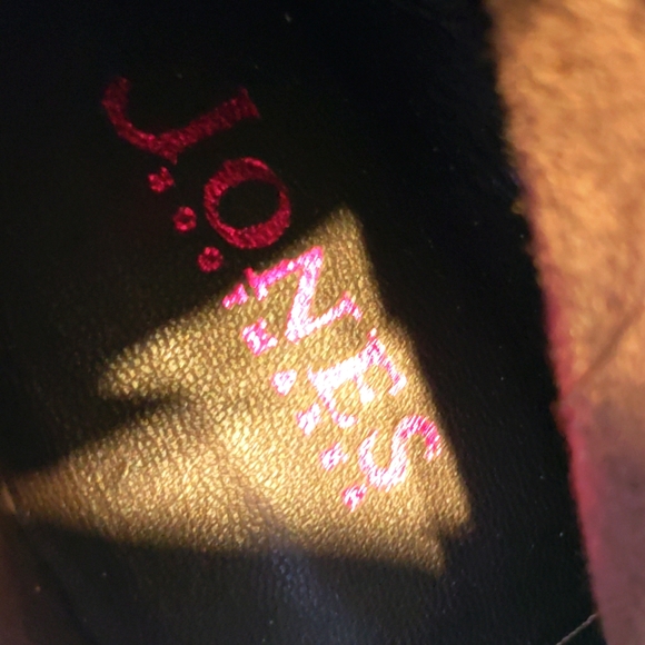 Jones BootMaker Distressed Carmel Over Knee Half Zipper Platform Boots Women EUC - Picture 15 of 16